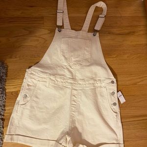 NWT white overalls